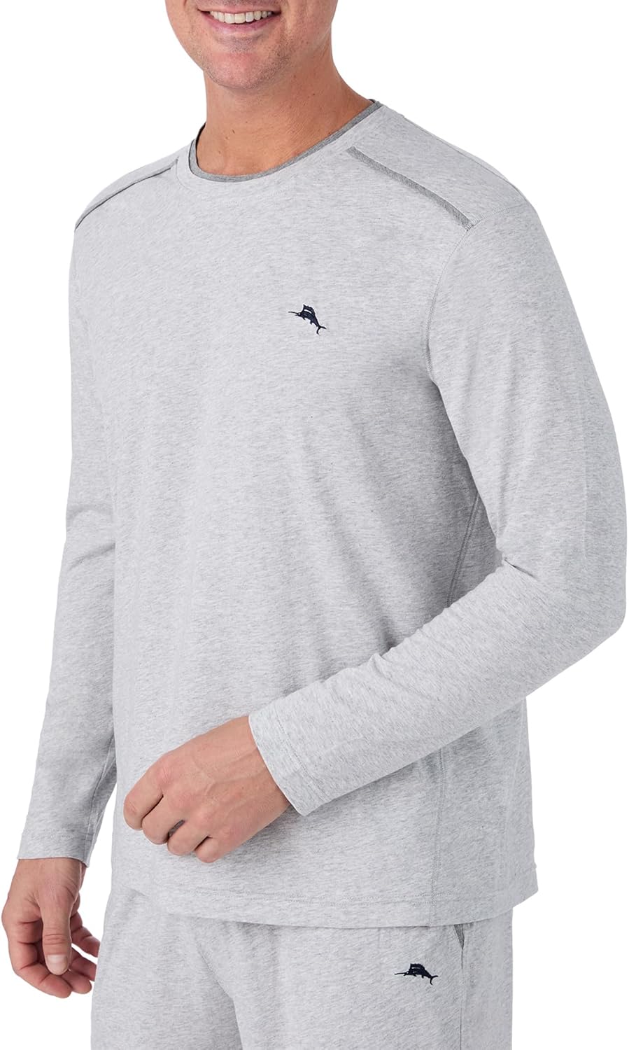 Tommy Bahama - Men's Essential T Shirt, Long Sleeve Crew Neck Cotton Blend Top for Sleep or Lounge - Image 2