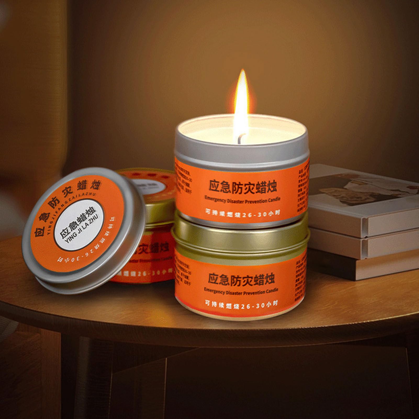Candele Emergenza Lunga Durata 80g 10 Pezzi 26-30 Ore Antivento Campeggio