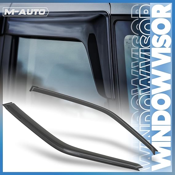 M-AUTO Window Visors Rain Guards Shields Compatible with 88-91 Honda Civic Hatchback, Tape-On, 2 PCs