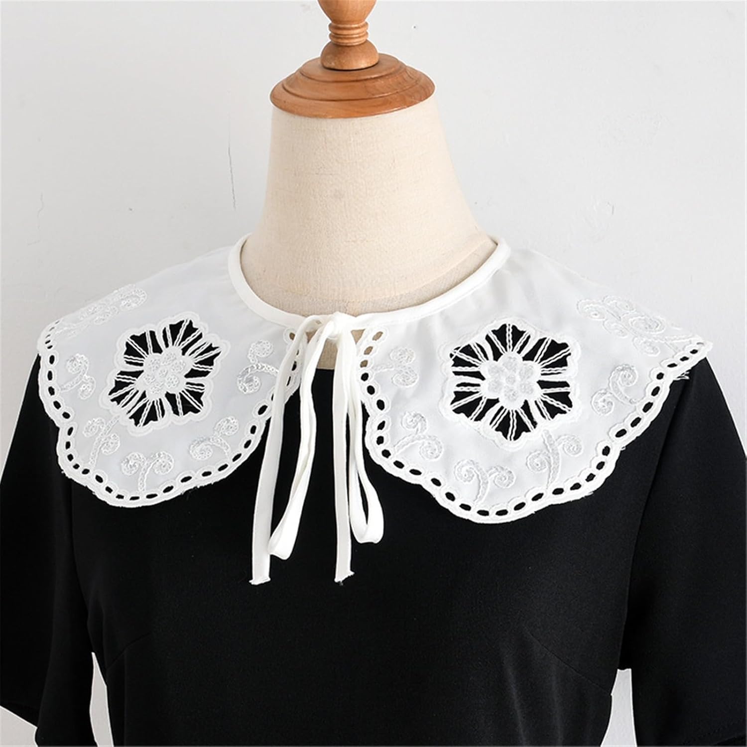 つけ襟 付け襟 レディース レースの首輪装飾付け襟刺繍ビーズ首輪 ブラウス つけ襟