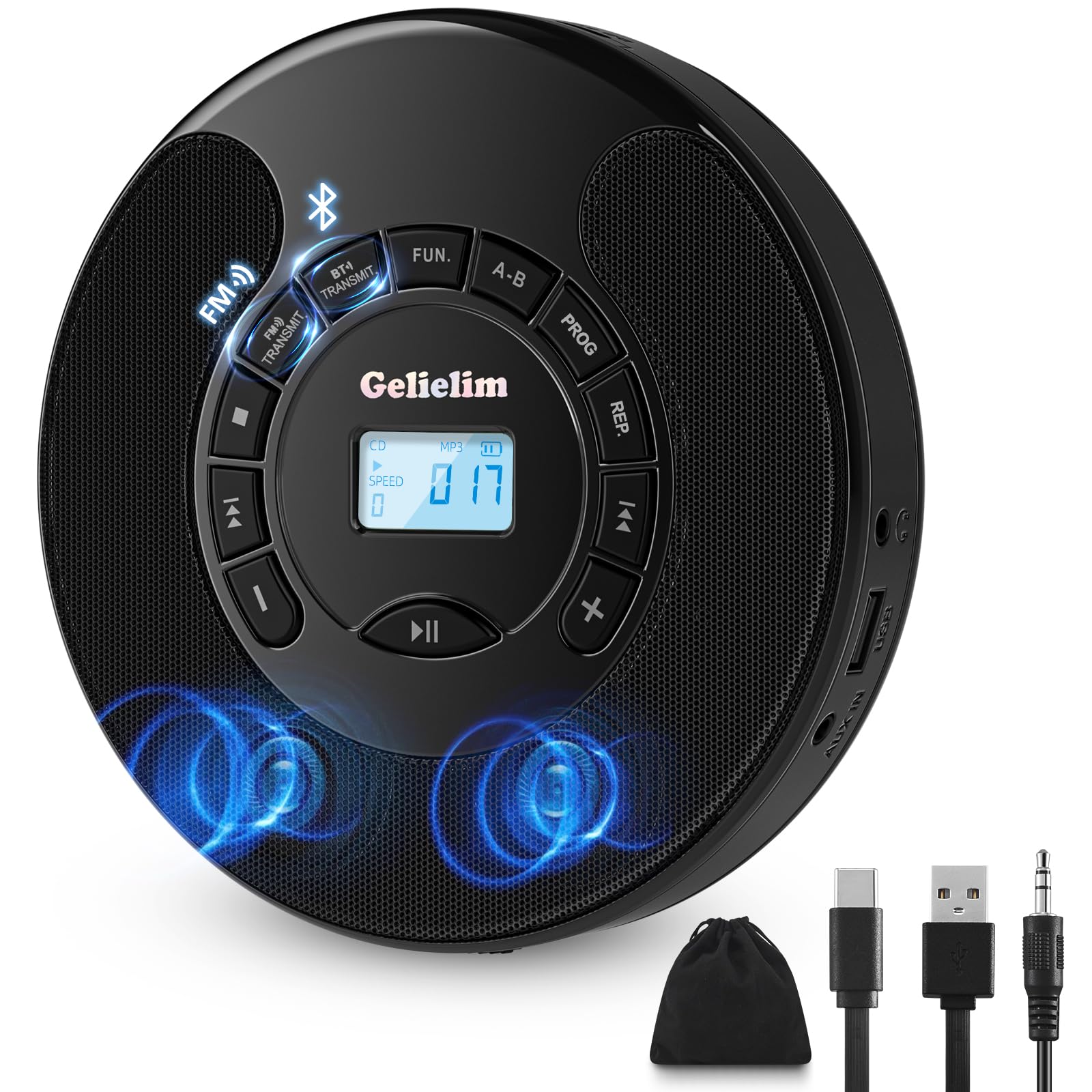 Gelielim Portable CD Player