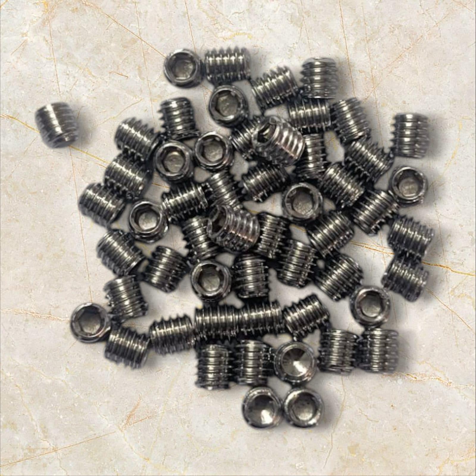 Dikshaware 25Pcs M3 x 4 Stainless Steel Hex Grub Screw Internal Hex Drive Cup Allen Head Socket Point Set Screws for Door Handles-image-26