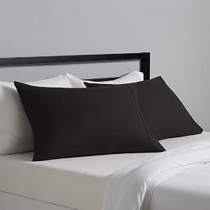 15 Best Pillow Cases to Elevate Your Bedroom Decor and Comfort Level 14 Amazon Basics Standard Pillowcases Set of 2 - Lightweight, Super Soft Microfiber, Black, 20 x 30 inches