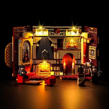 Upgraded Led Light Kit Compatible with Lego Gryffindor House Banner Building Set, Compatible with Lego 76409 Model Not Included