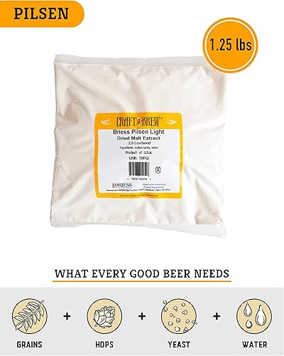 Miniatura 2 de Extracto de malta seca para kit de preparación - Pilsen de 1.25 libras - Extracto base multiusos - Para cualquier estilo de cerveza - Fermentación