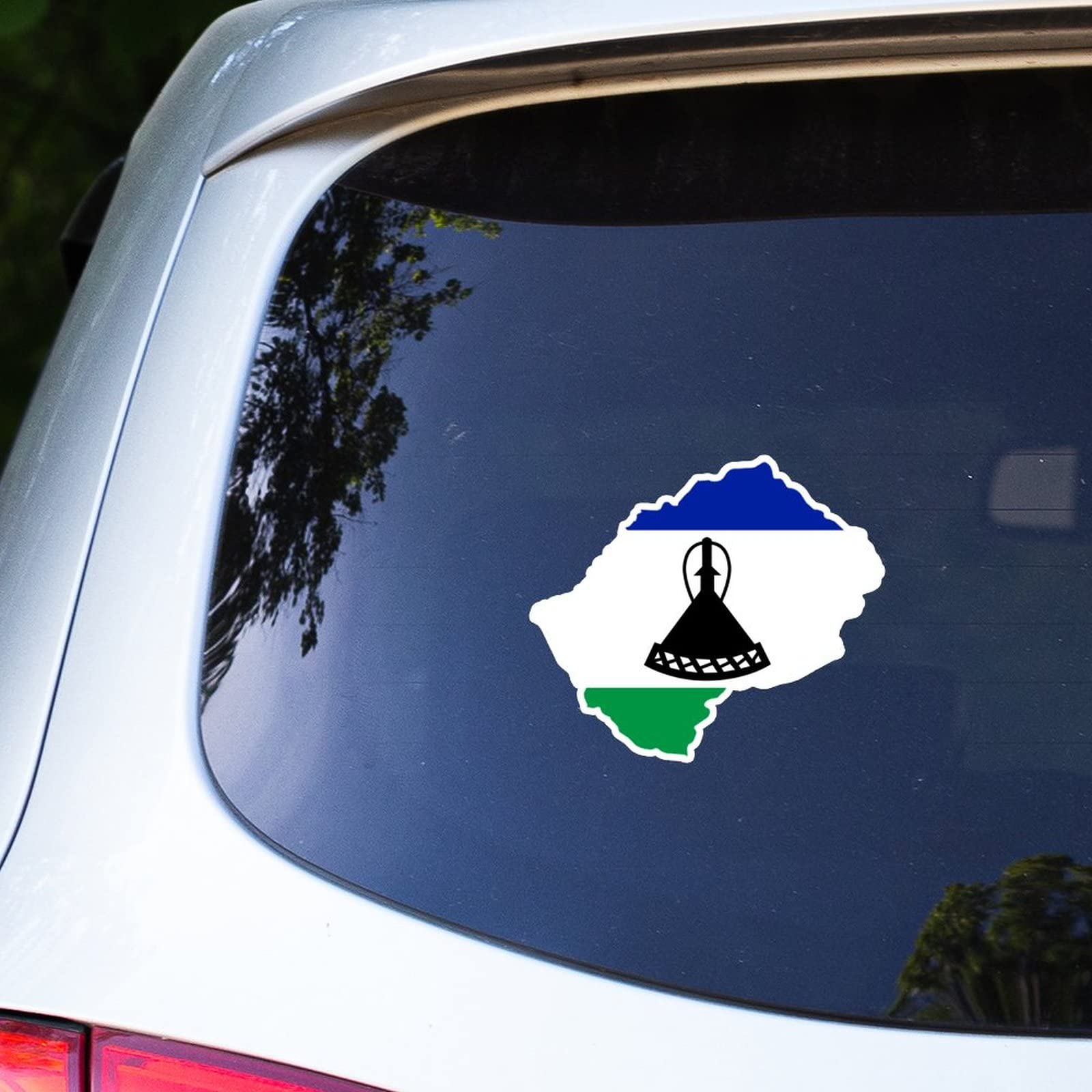 Guangpat Style-1 Lesotho Map Stickers For Car Lesotho Flag Car Decal Window Decal Patriotic Decor National Flag Custom Country City Souvenir Vinyl Decal Die Cut Decals Funny Laptop Stickers Bumper Stickers