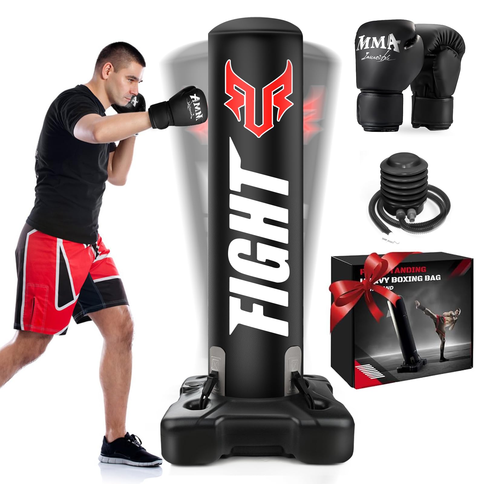 Boxing Equipment Taekwondo Free Standing Kicking Bag Juoifip Free