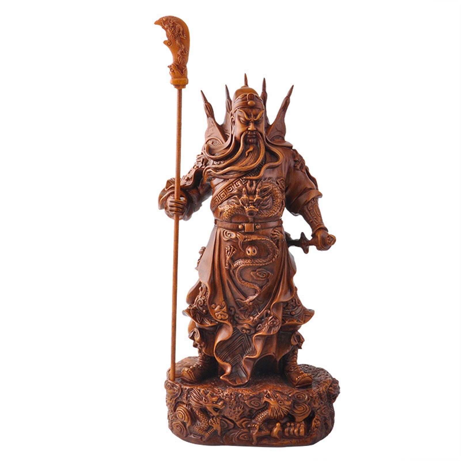 zxb-shopGuan Gong Statue Large Kowloon Guan Gong Statue，Resin Guan Yuwu God of Wealth，Modern art handmade sculpture，Home decor accessories statue Feng Shui Decor Home Office Decoration