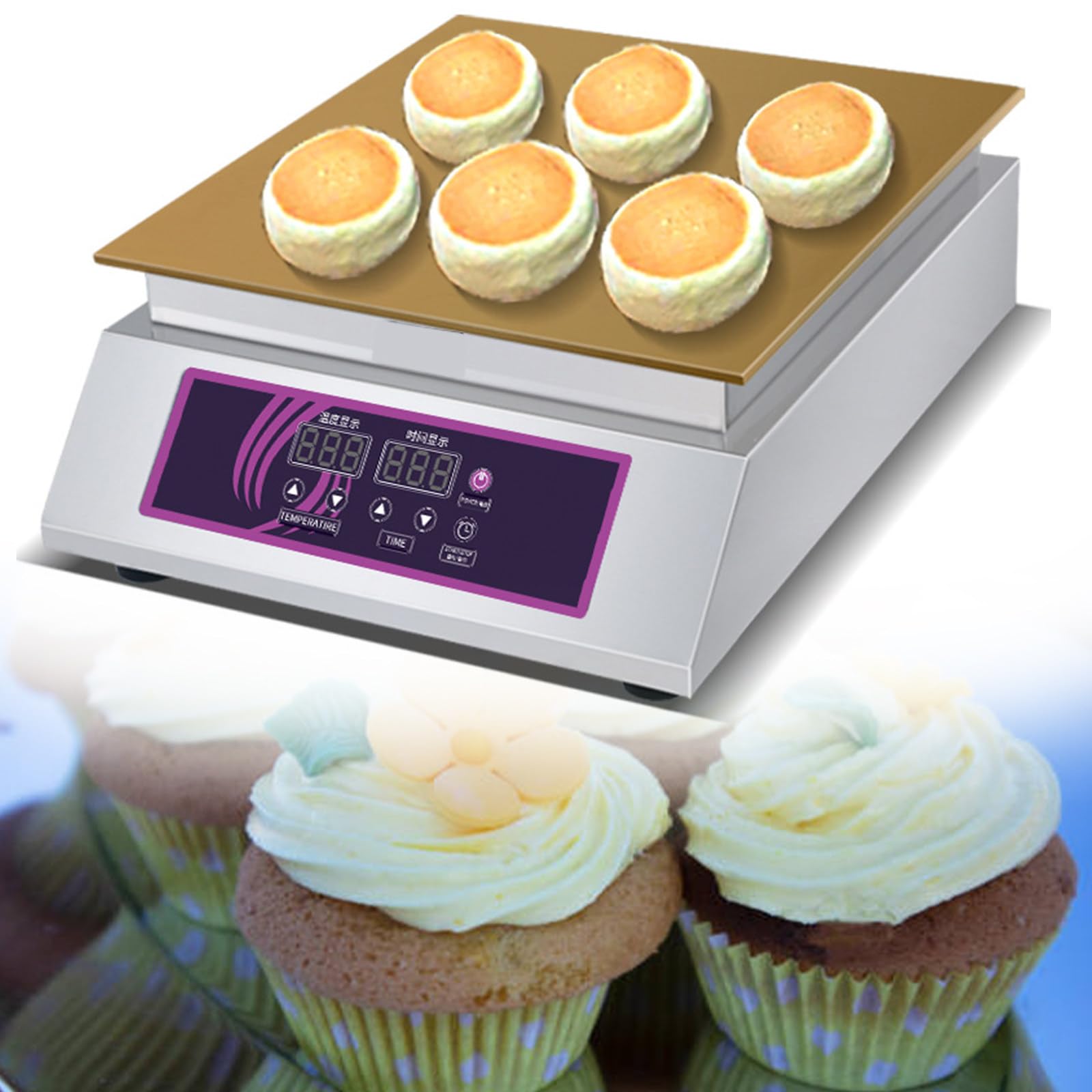 Lakenbroade 1Head Souffle Machine | Japanese Souffle Pancake Maker | Dorayaki Machine With Copper | Commercial Electric Griddle |Pancake Maker Souffle Maker,