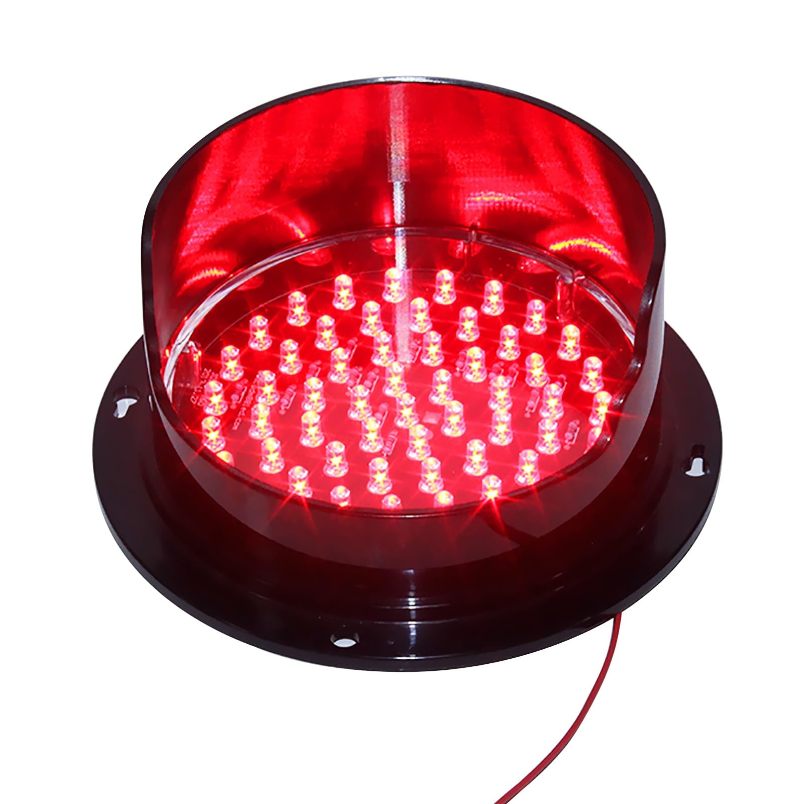 Semáforo LED de alto rendimiento, luces advertencia industriales, luz pared, señalización decorativas didácticas, for carreteras, peajes y puertas residenciales (color: rojo, tamaño: 100 mm - 110 V)