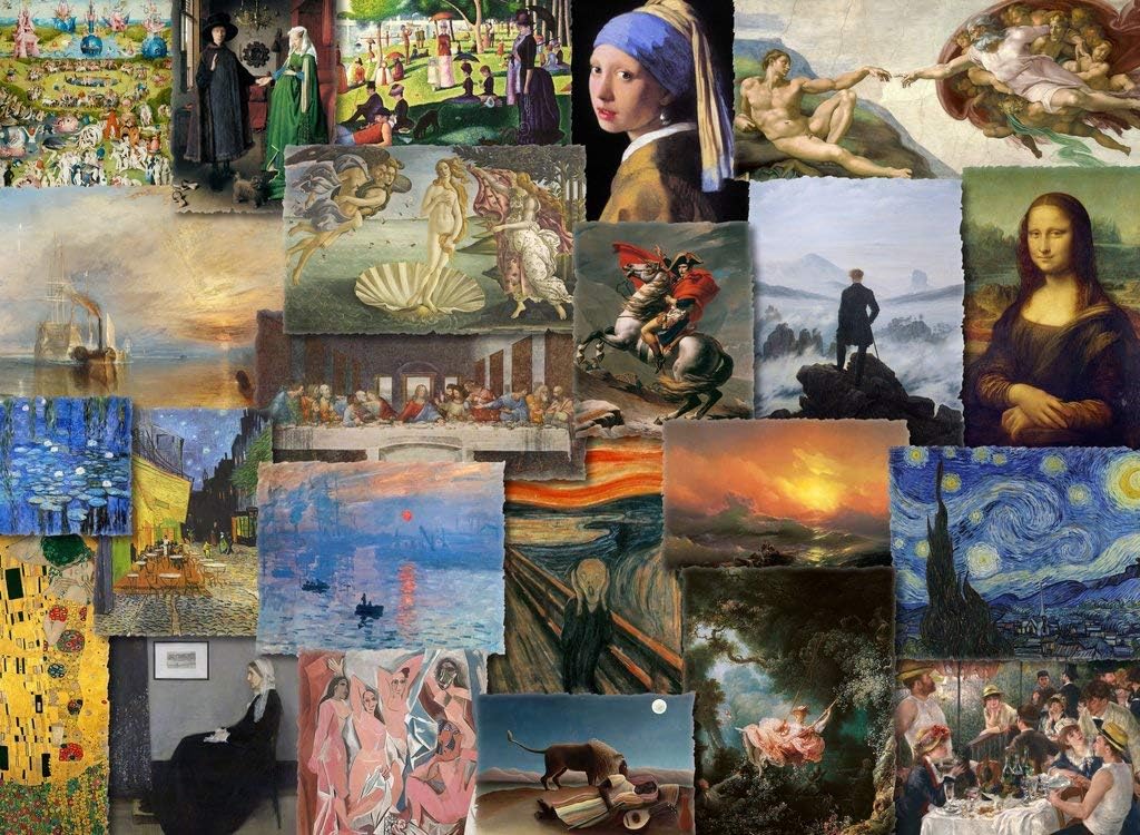 Amazon Com Wooden Jigsaw Puzzle Great Paintings 366 Unique Wooden Pieces Made In Usa By Nautilus Puzzles Toys Games