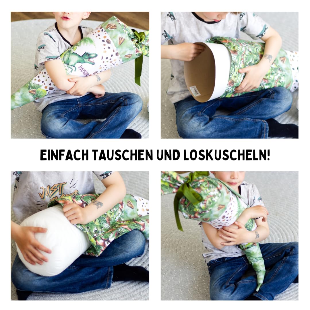 Schultüte aus Stoff Kuschel Velvet 85 cm personalisierbar Polizei Jungs