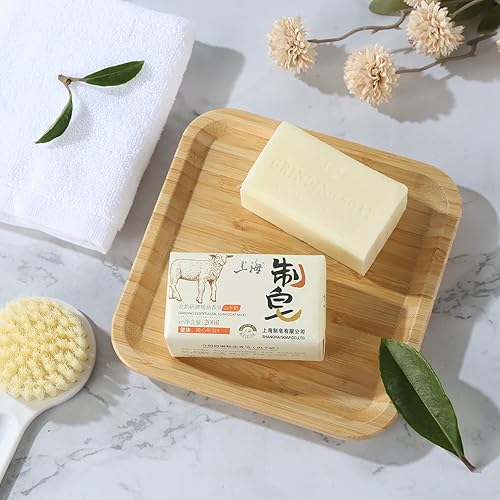 Miniatura 2 de Bee & Flower Barra de jabón de leche de cabra hecha a mano, barra de jabón natural hidratante con aceites esenciales orgánicos, barras de jabón de