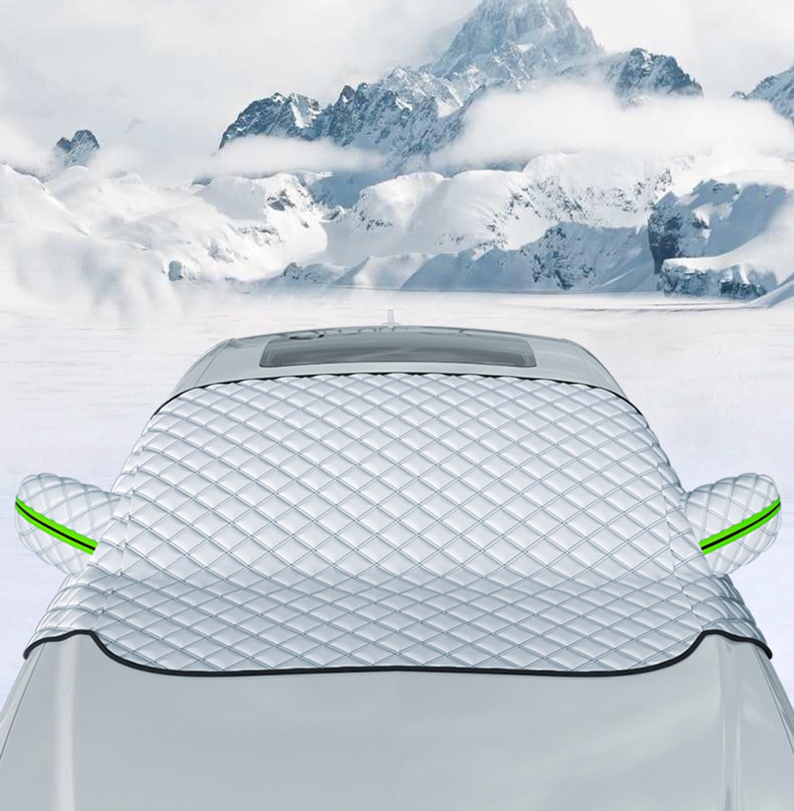 LAGNY Couverture Pare Brise Voiture pour Peugeot 406/407 / 408/4007 / 4008 Hybrid/PureTech/GT, Protection Repliable Anti Givre et Neige UV Soleil Poussière Pluie