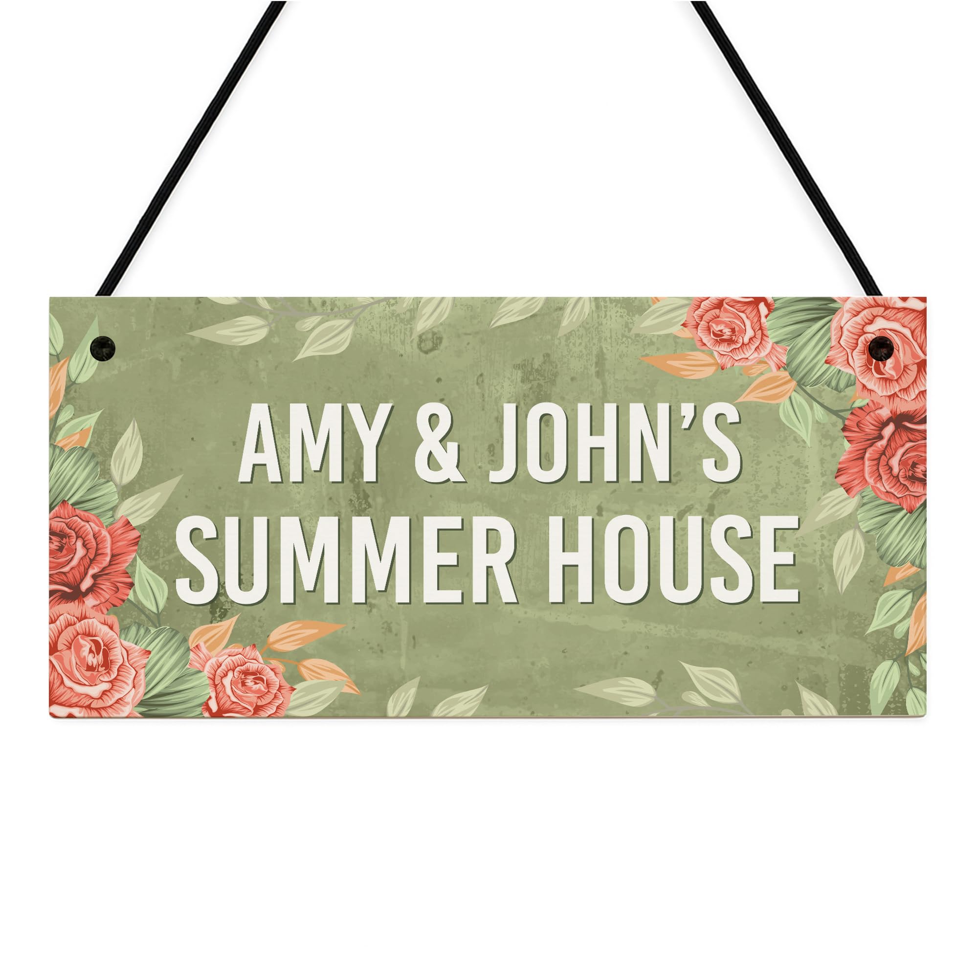 Red Ocean Garden Sign Personalised Summerhouse Plaque Garden Sign For Outside Friendship Gift For Women Men Home Decor Shed Plaque