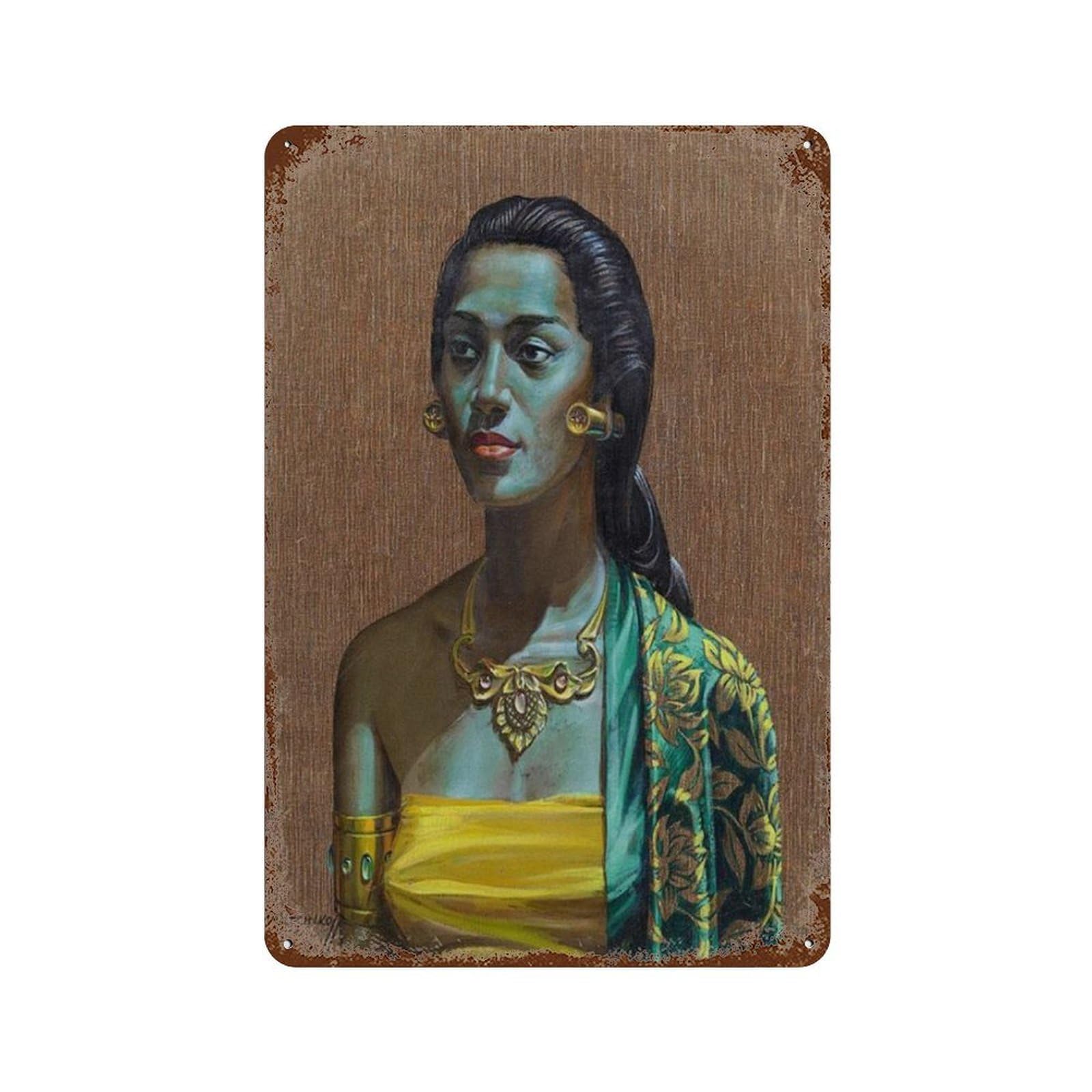 xiaoxiaoshen Artist Vladimir Tretchikoff Oriental (5) Wall Decor Art Metal Tin Poster Modern Home Decor Art Home Bar Shop Decorations Vintage Sign 30x20cm
