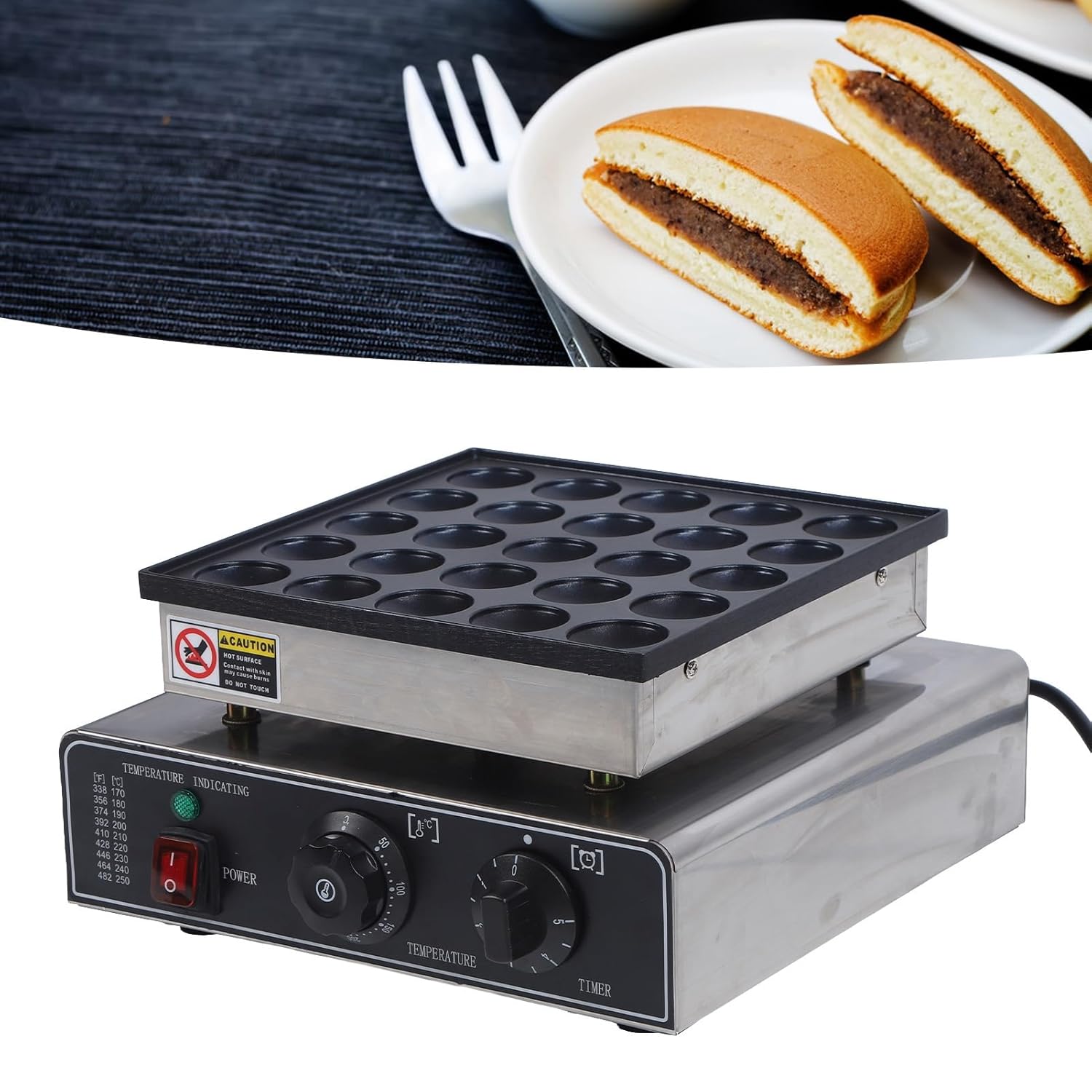 Mini Waffle Maker,Waffle Maker,Pancake Maker,Mini Waffle Iron,Waffle Maker for Kids,25 Holes,Multipurpose Waffle Maker,Non-Stick Surfaces