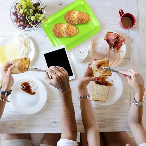 Miniatura 8 de Bandeja rectangular para servir aperitivo, plato de frutas, ensalada, filete, plato para servir platos para el hogar, restaurante, verde