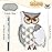 WERNNSAI Night Owl Piata - Owl Wicked Pinata Hanging Woodland Forest Party Decorations for Kids Birthday Animal Shower Party Game Favor, with Blindfold and Bat