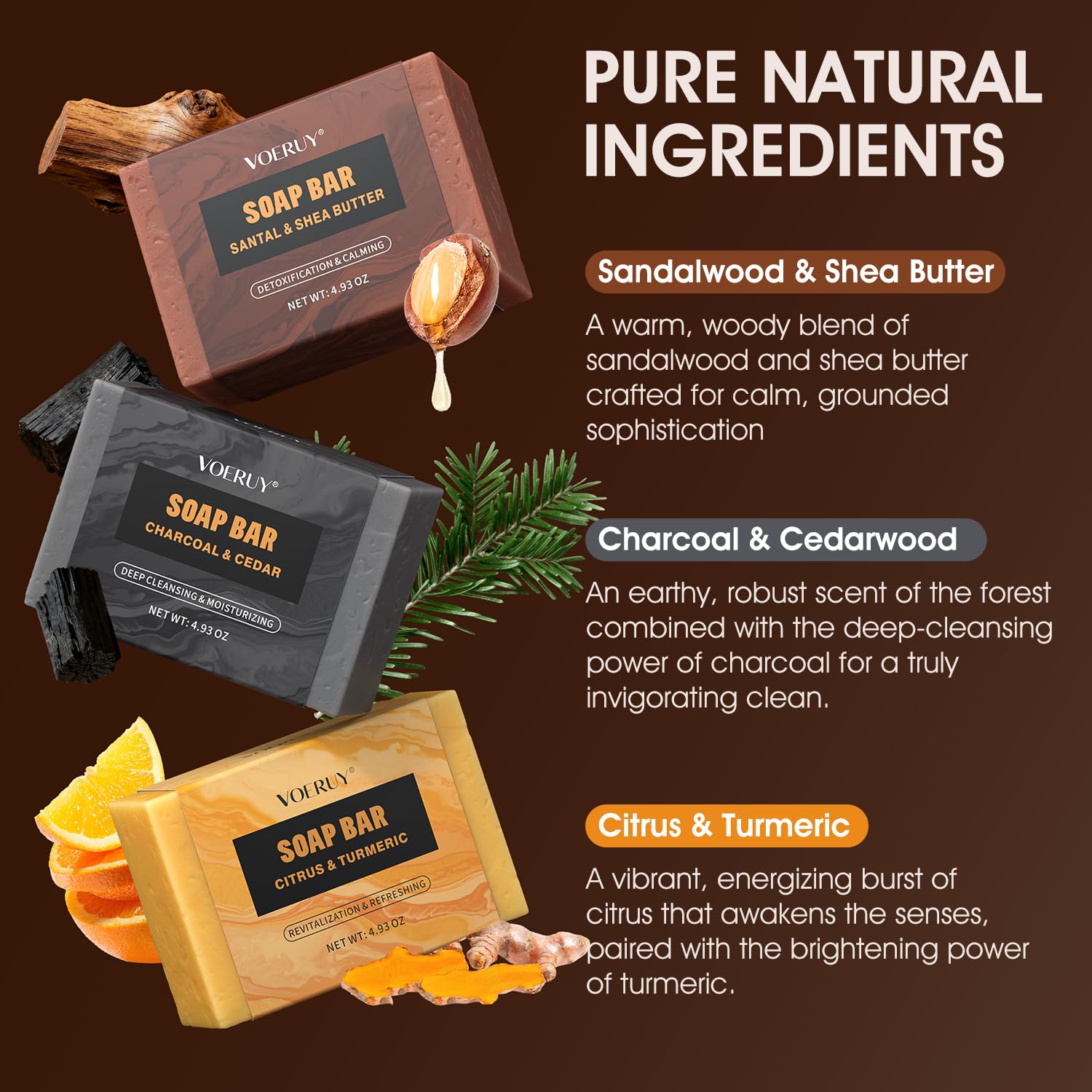 Mens Bar Soap, Natural Handmade Mens Soaps for Face, Body, Hands & Shave, Deep Cleansing, Refreshing Bar Soap for Men , Valentine's Day Gifts for Men - Image 3