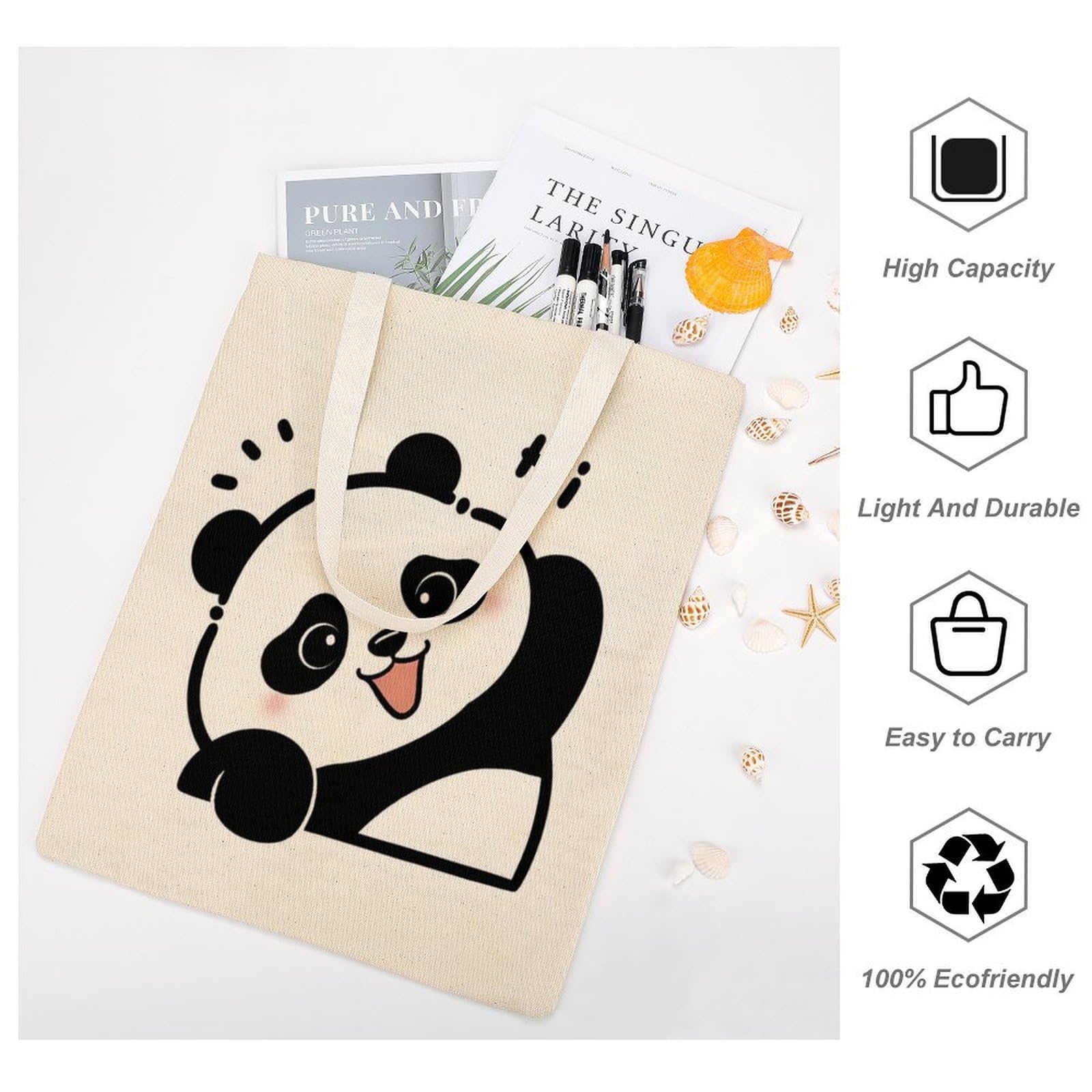 lucky pandaさん専用 Amazon.co.jp: Panda Panda Head Lucky Panda Cute Panda Tote Bag