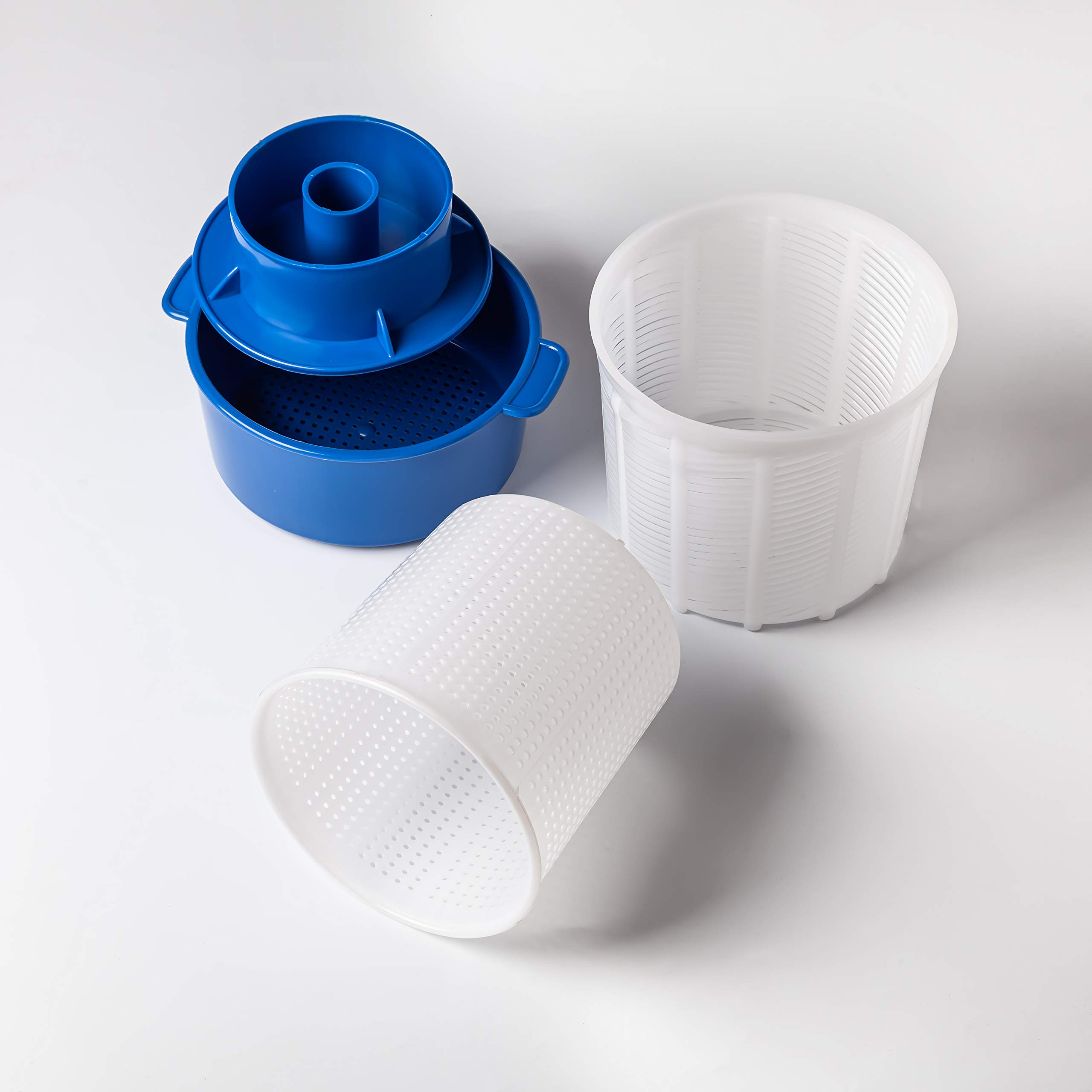 Cheese making Cheese Molds For Soft Cheese Cheesemaking supplies Milk cheese Molde para queso Soft Hard Goat cheese Rennet cheesemaking baskets Cheesemaking Blue | 2.60-4.40 lbs Original HOZPROM