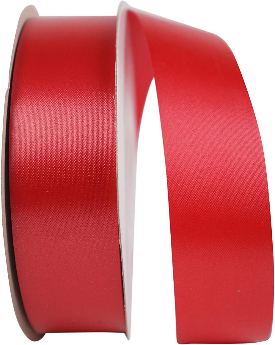 Reliant Ribbon Embossed Polypro Florentine Rd Ribbon, 1-3/8 Inch X 100 Yards, Red