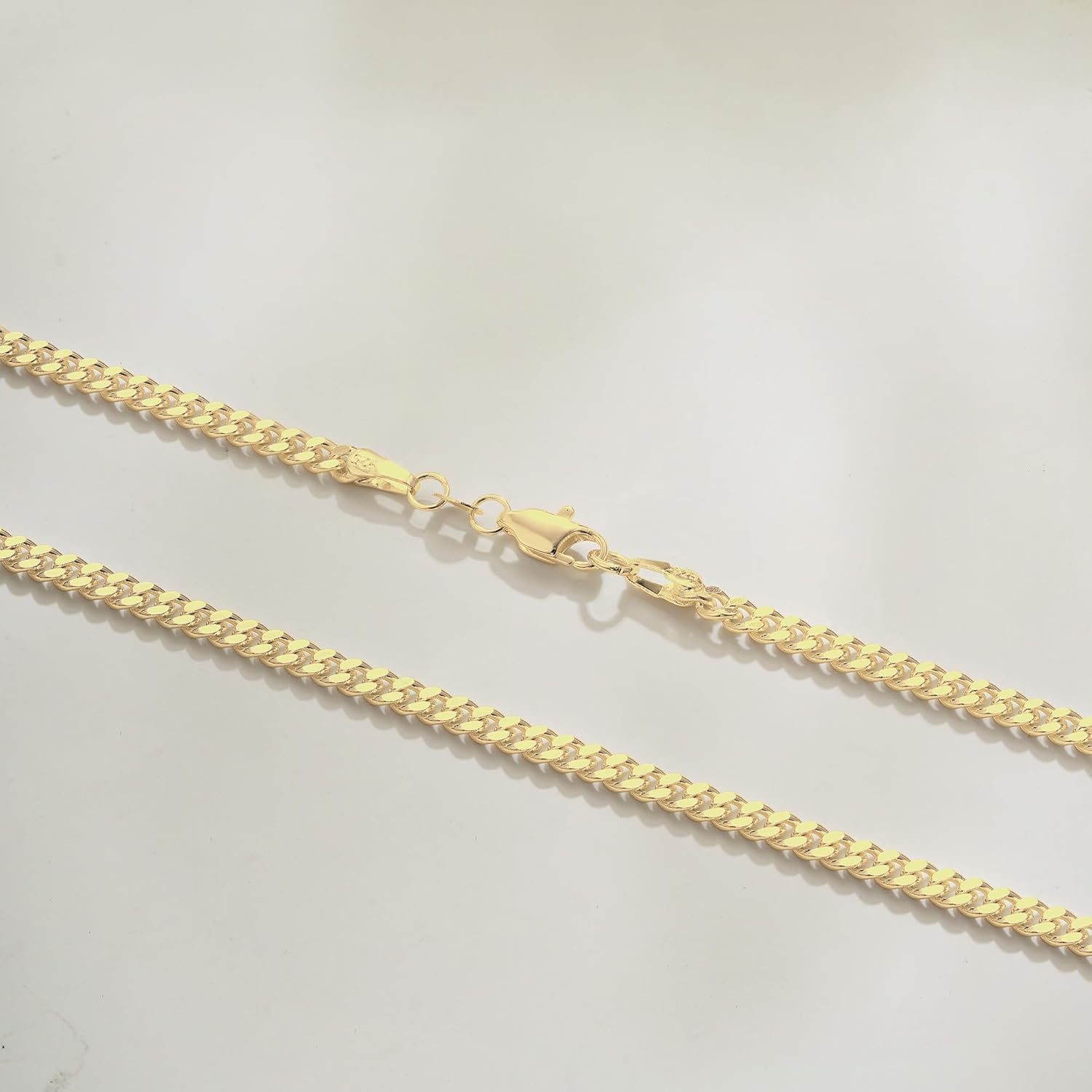 Cuban Link Chain for Men, 18K Gold Over 925 Sterling Silver 3.5MM/5MM/7MM Cuban Chain Diamond Cut Gold Chain Necklaces Gifts for Boyfriend Father Husband - Image 5