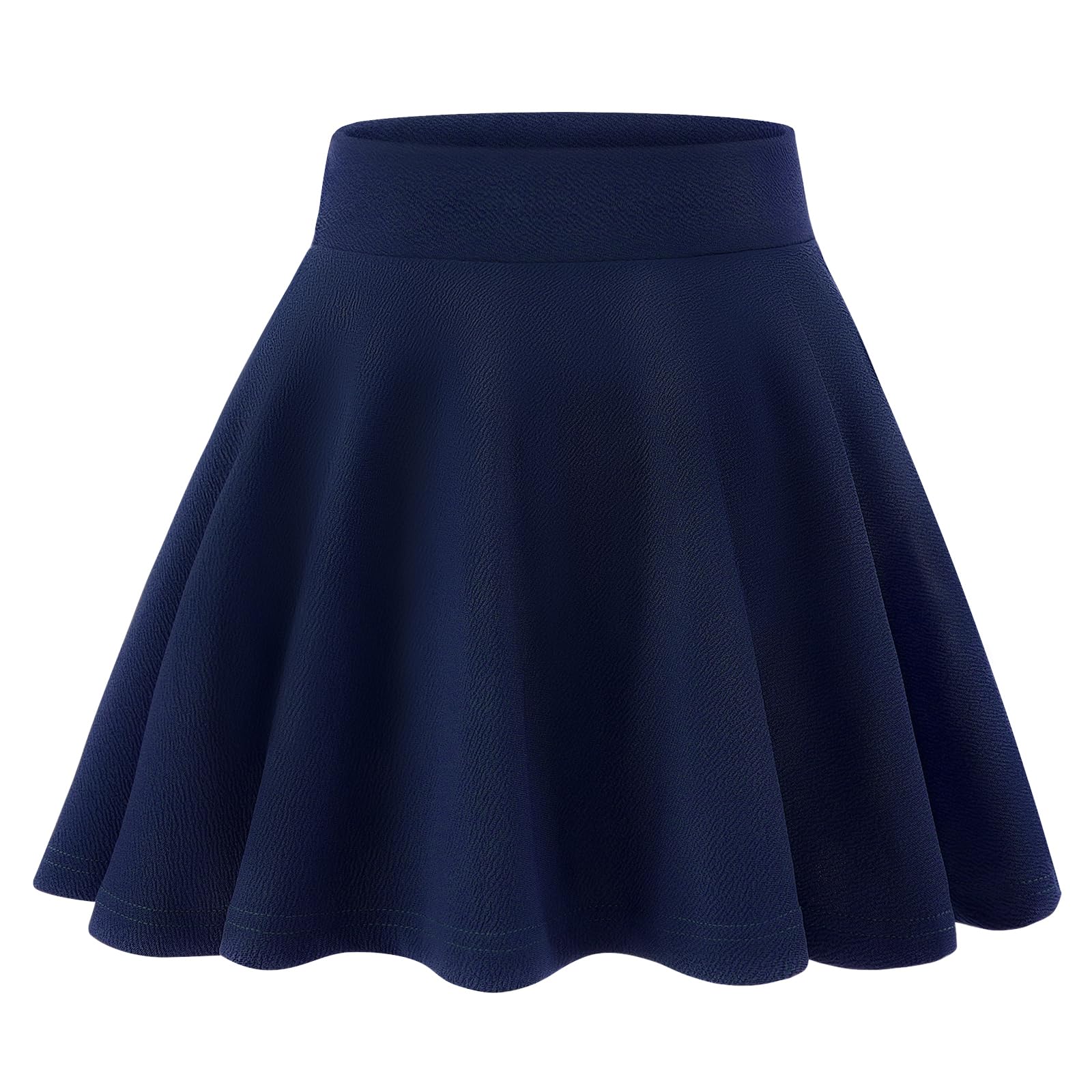 KEREDA Girls Casual Mini High Waist Flared Pleated Skater Uniform Skirts