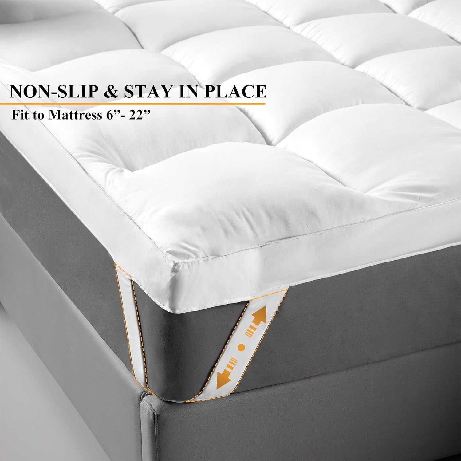 Extra Thick Twin Mattress Topper, Cooling Pillow Top - Image 6