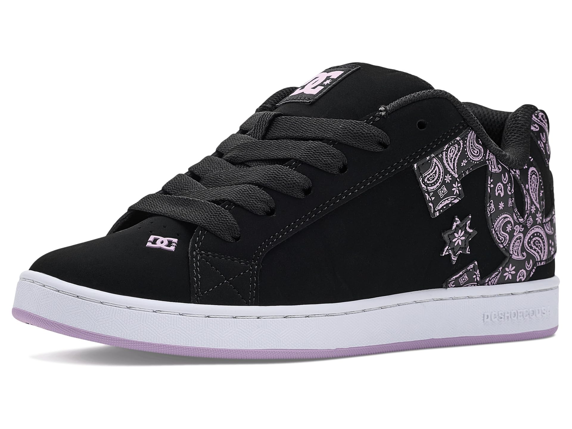 DC, Women's, Court Graffik, Black/Lavender, 10.5, Medium