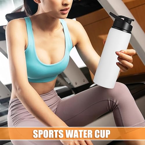 Miniatura 2 de Deportes Botella de agua Deportes Ciclismo Botella de agua Buen Sellado Viaje Suministro Blanco 700ML