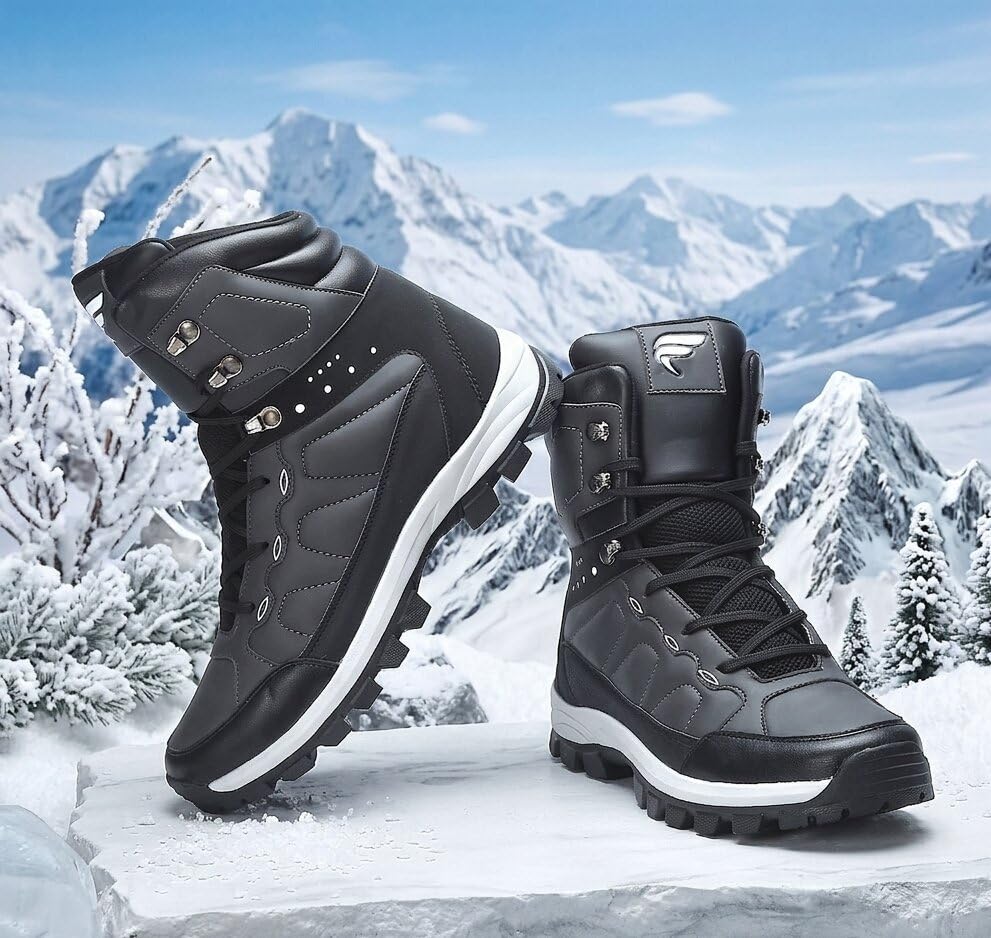 Image of STORM Men's High-Top Comfort Stylish Fashion Hiking Trekking Outdoor Biker Sporty Ankle Boots