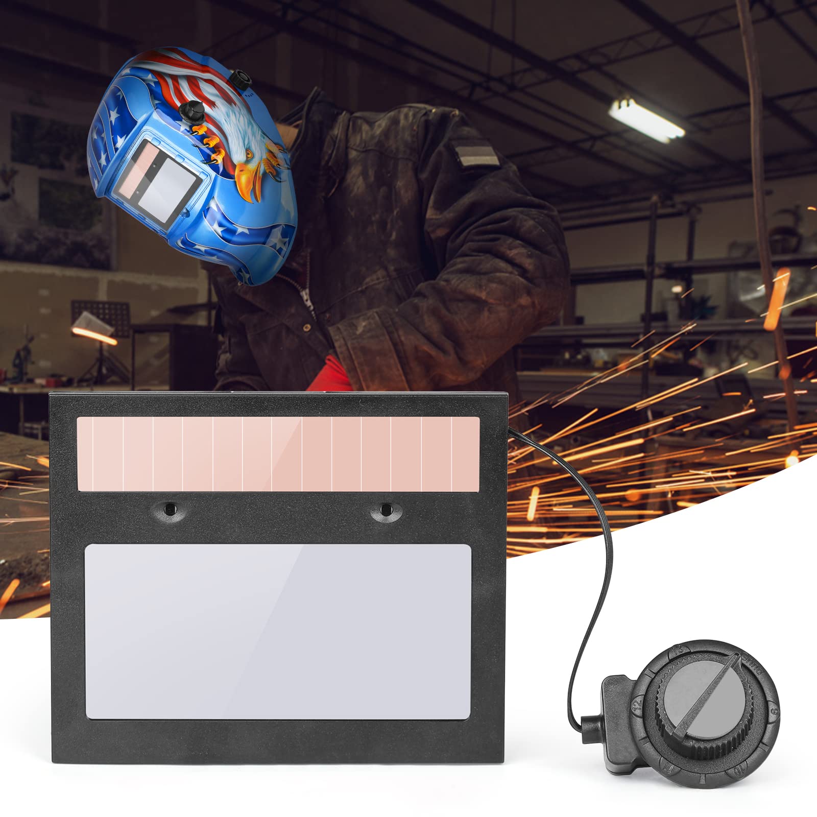 Lente de soldadura de oscurecimiento automático, lente de repuesto para casco de soldadura, panel solar, máscara de soldadura, filtro de automatización, gafas de sombra para ojos