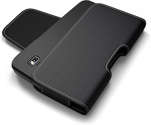 Miniatura 6 de AIScell Estuche de transporte giratorio con clip para cinturón de carga lateral, funda de piel negra para DuraForce Pro 3, DuraSport 5G, DuraForce