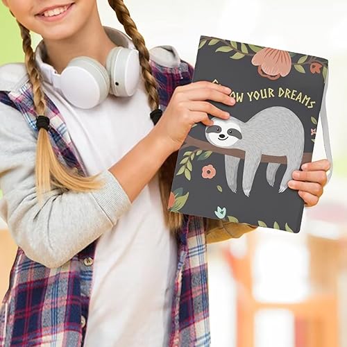 Miniatura 8 de Rnyleeg Funda de libro elástica que se adapta a la mayoría de libros de texto de tapa dura de 9 x 11 pulgadas y más grandes, fundas de libro jumbo,