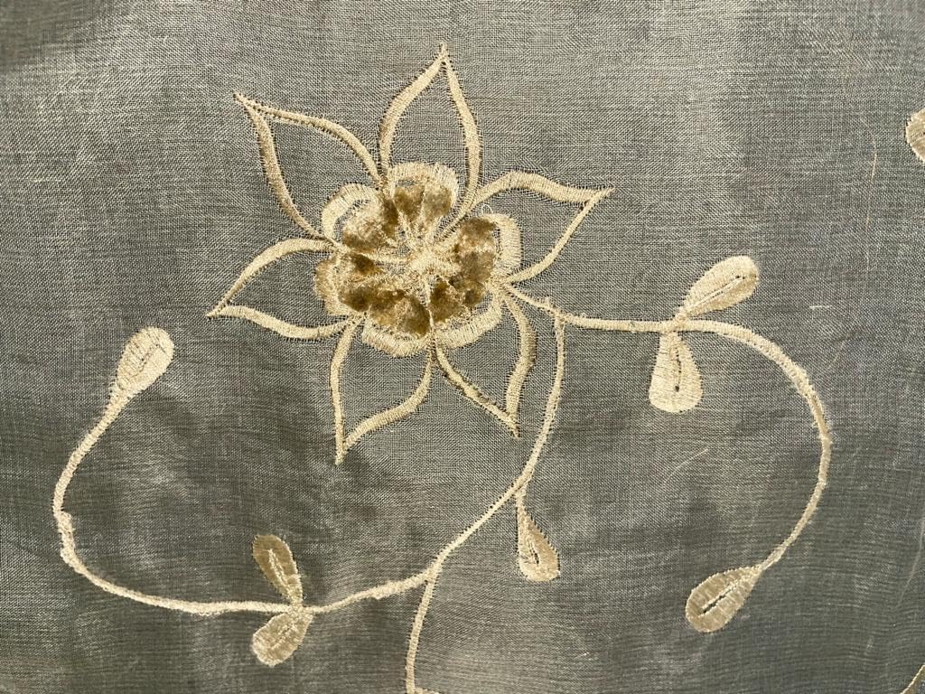 100% seda organza tela terciopelo bordado 44" ancho [3208]