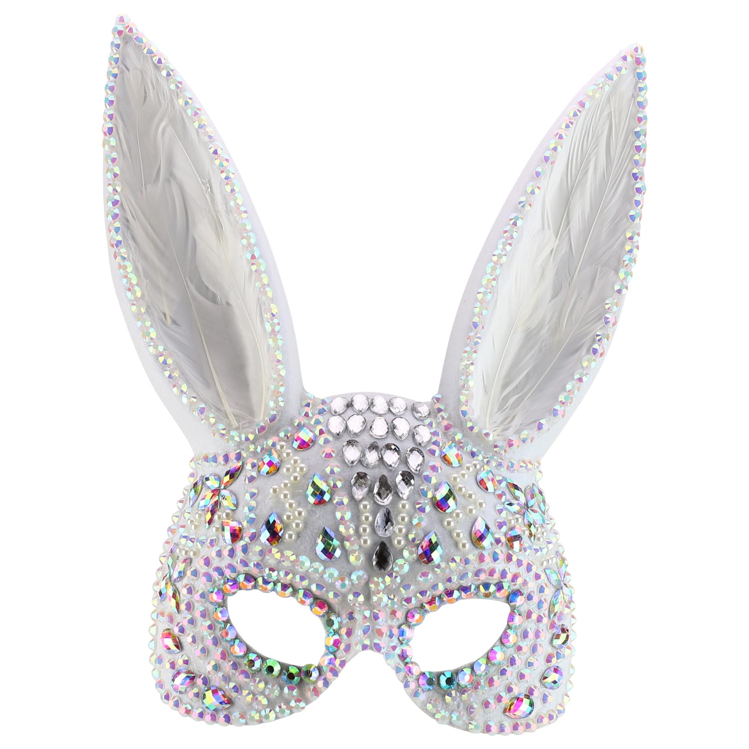 Trendy Apparel Shop Women's Bunny Half Mask Costume Accessory