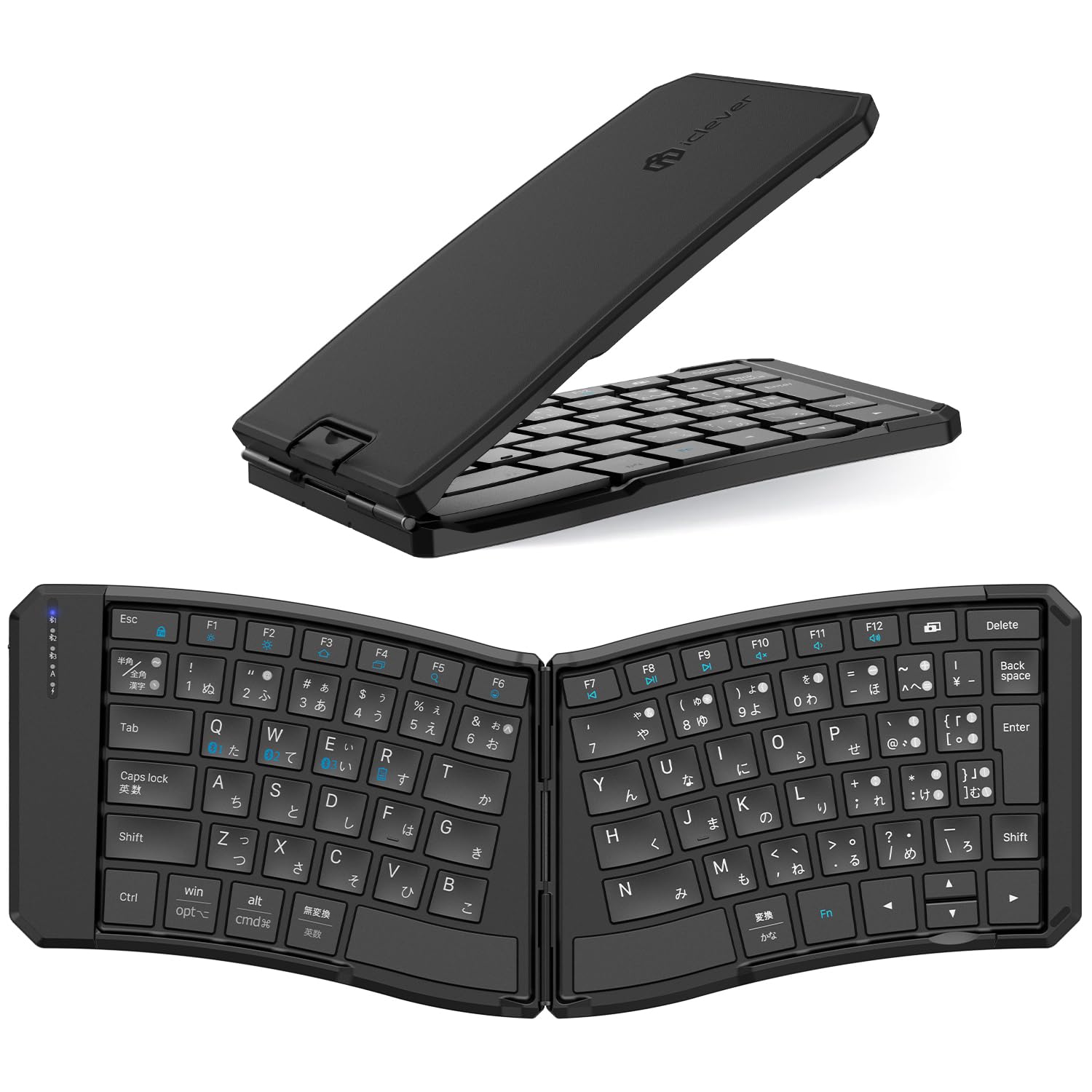 iClever キーボード Bluetooth 折りたたみ式 ワイヤレス エルゴ…