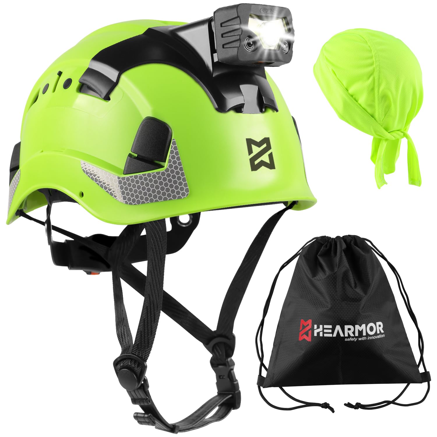 HEARMOR Bluetooth hardshell gehoorbescherming, SNR 32 dB geluidsbescherming, aan de helm bevestigde gehoorbescherming voor maaien en lawaaiintensieve werkzaamheden, Eén maat