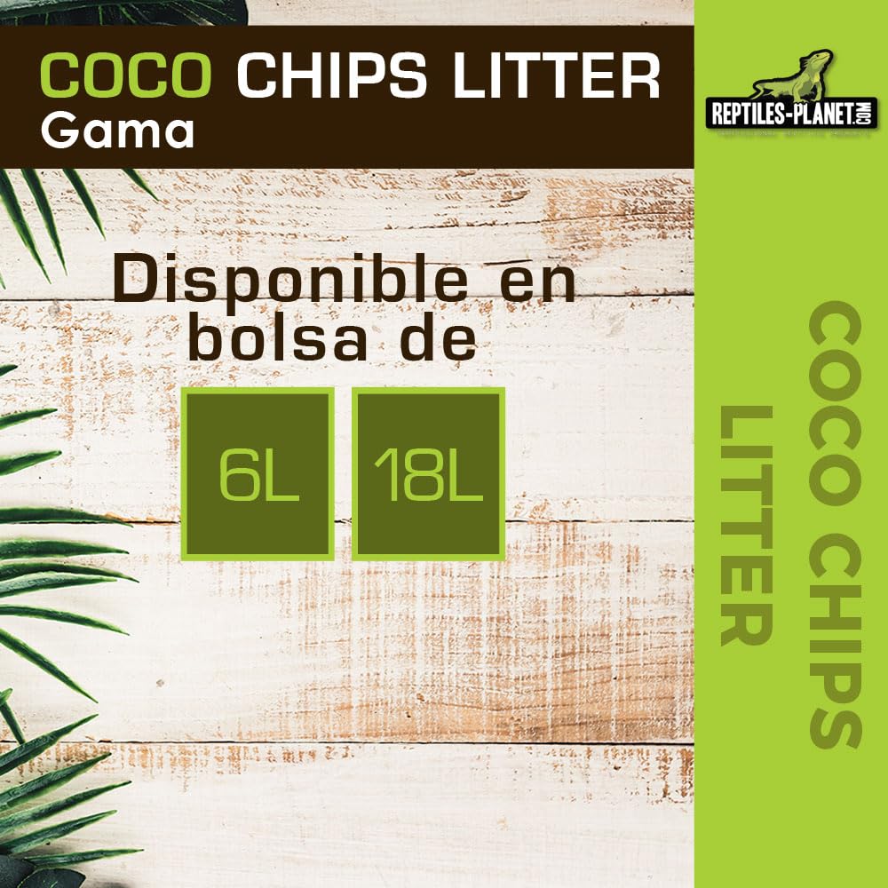 Coco Chips Substrat en Eclats de Coco pour Terrarium 6 Litres