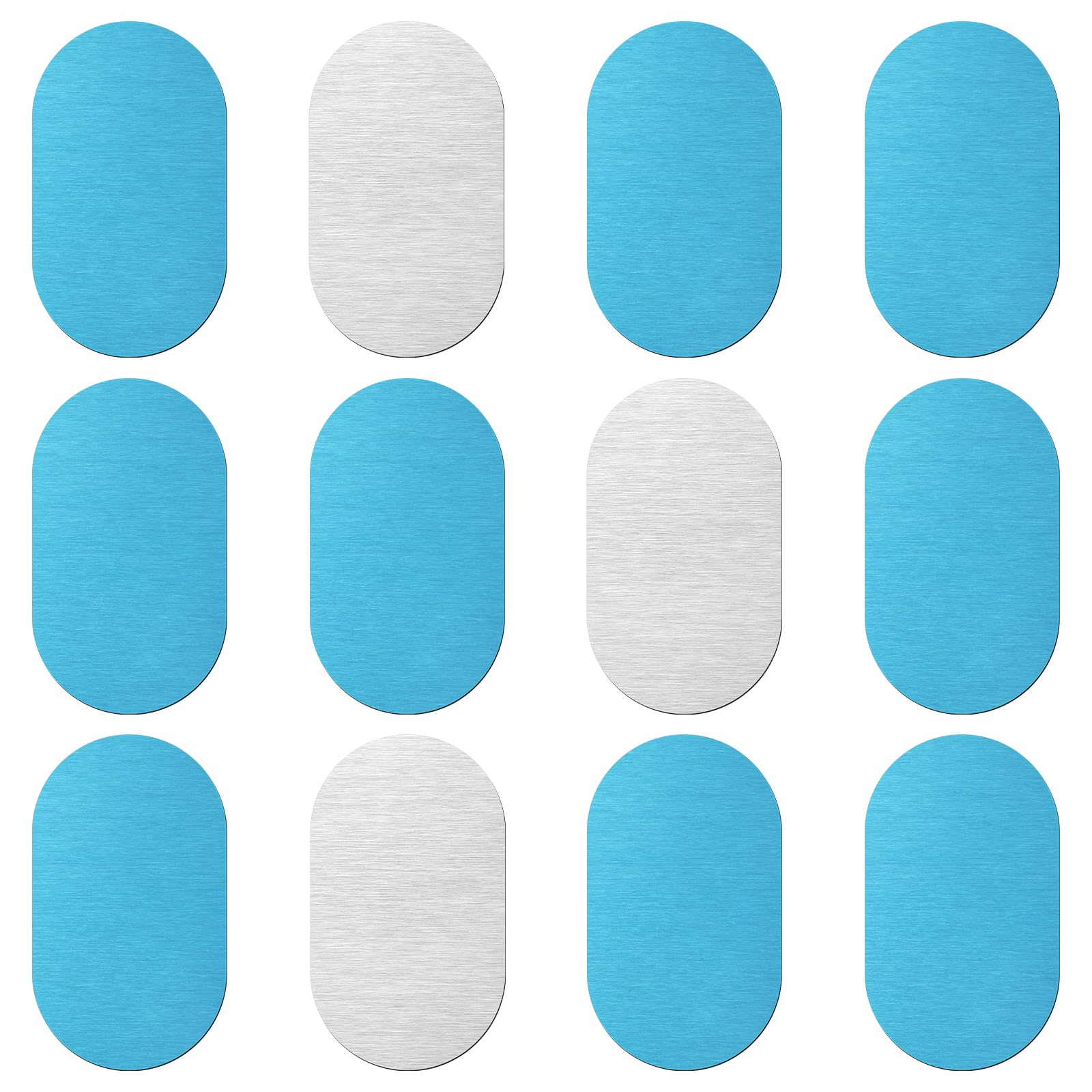 12pcs Under Cabinet Lights Magnetic Stickys, Replacement Magnetic Strips with Adhesive Backing for Under Counter & Cabinet Lights Universal