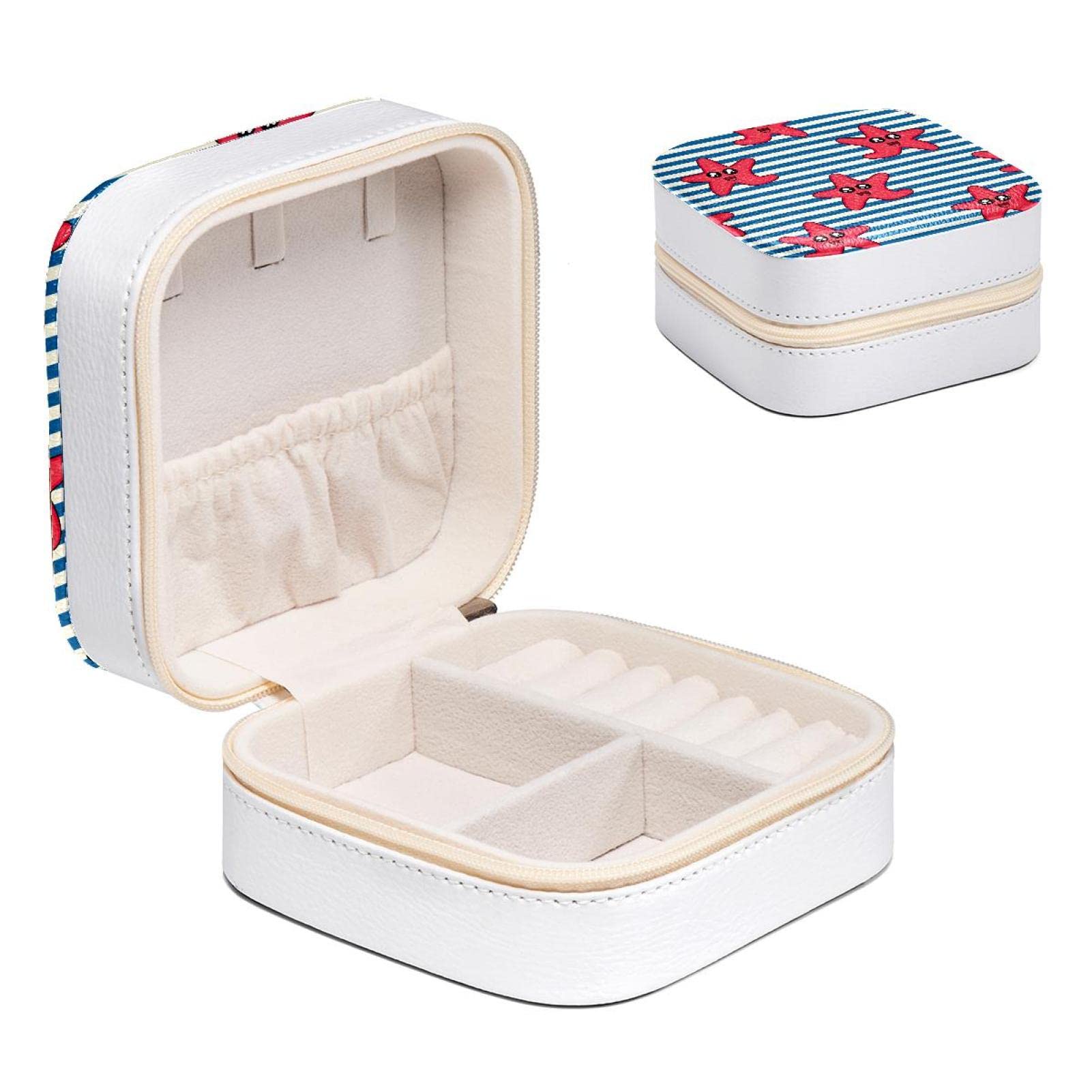 Boîte à bijoux pour femme et fille rouge idéale pour table de chevet