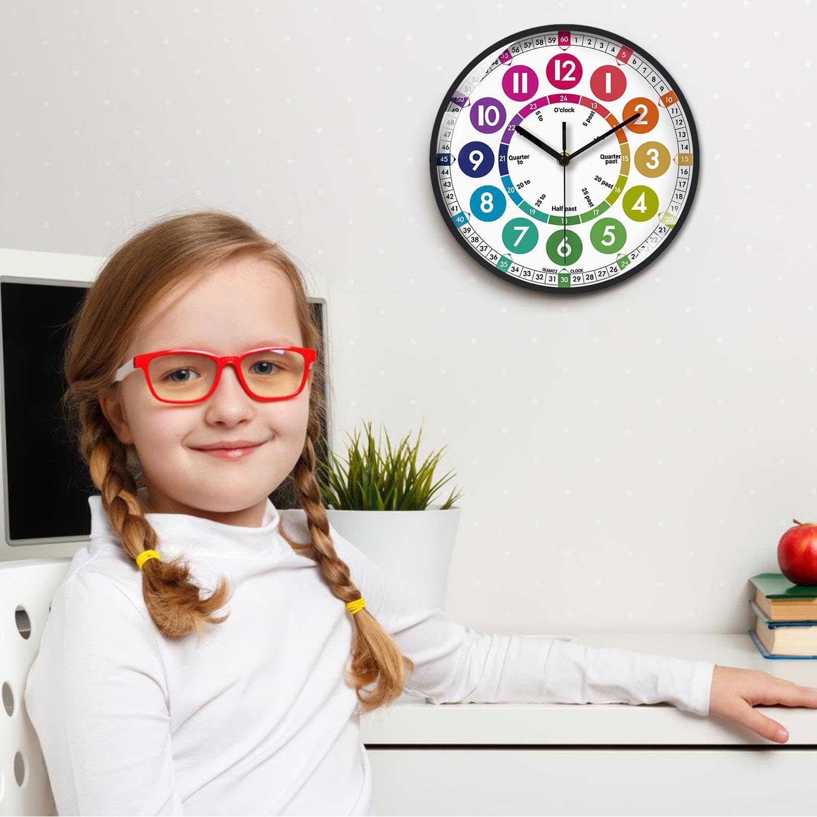 CONNECTION Horloge Enfant Apprentissage Horloge d'apprentissage pour CONNECTION Horloge Enfant Apprentissage Horloge d'apprentissage pour