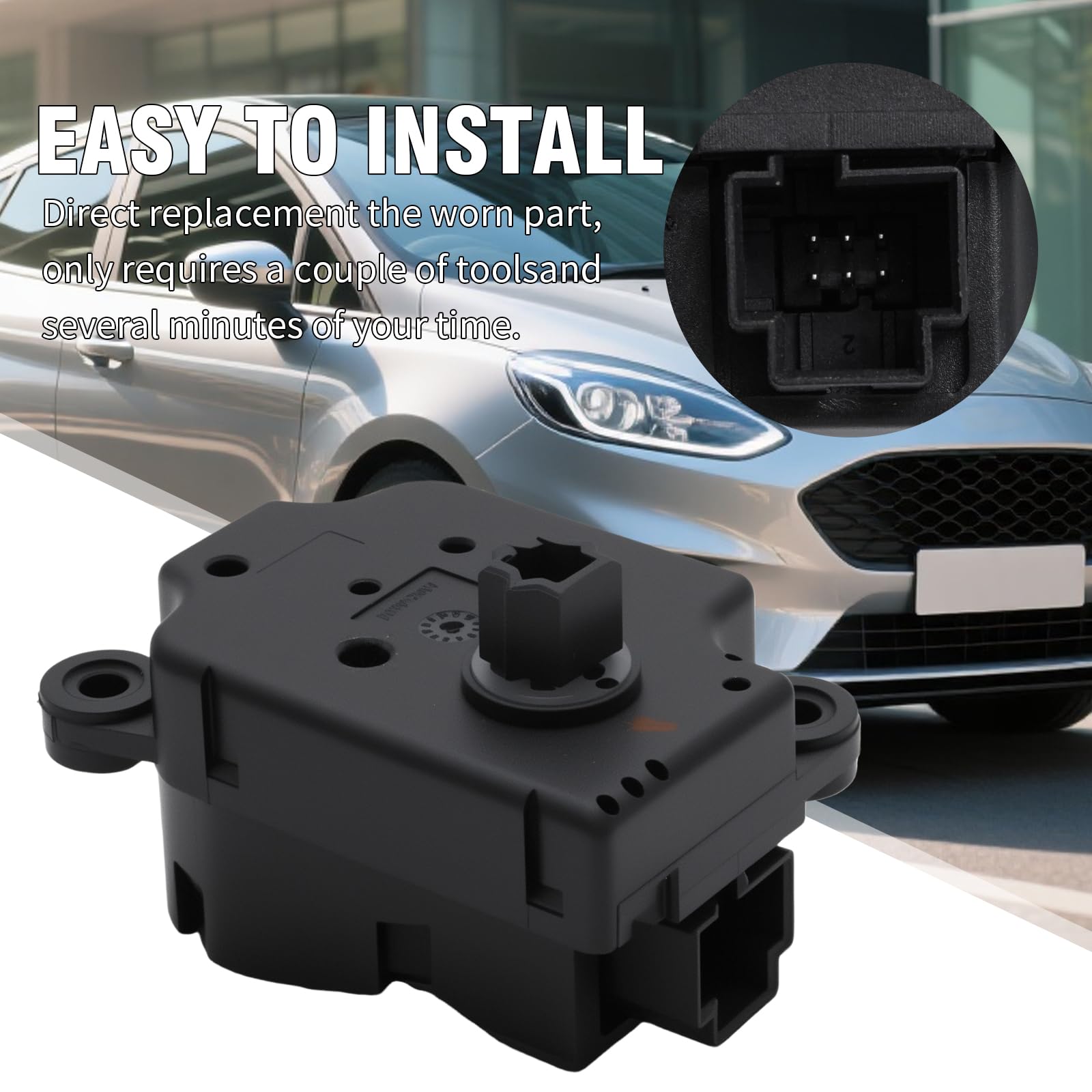 Hoypeyfiy 1S7H19E616BB Attuatore elettrico di miscelazione lamella, ricambio per Ford Fiesta 2008-2017, sostituisce 1581549 1768981 1836458