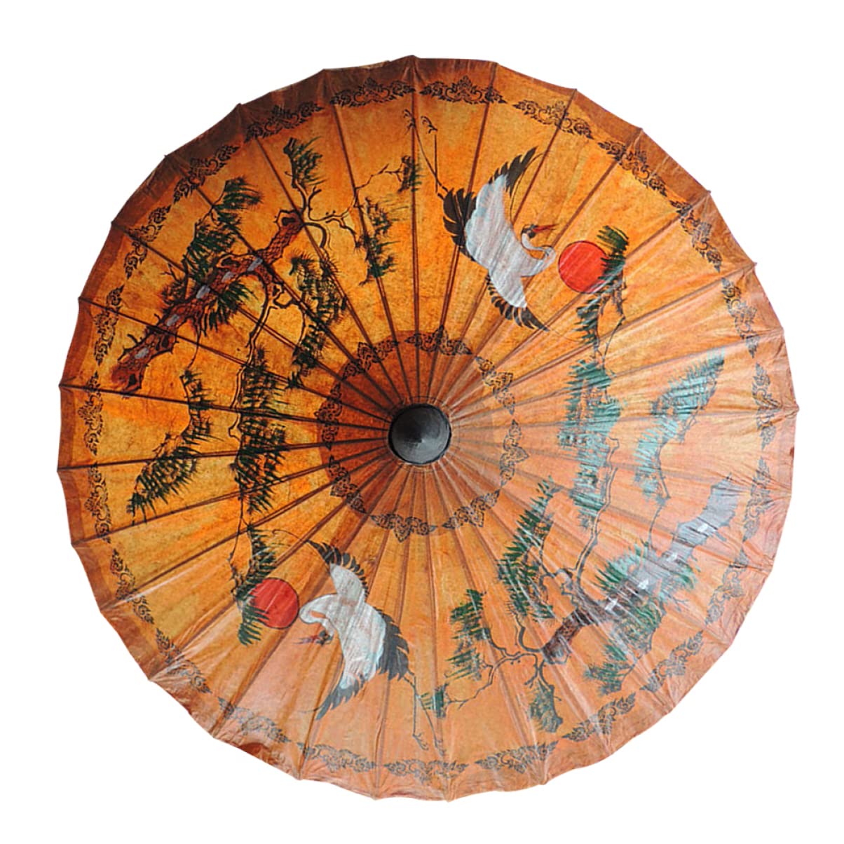 NOLITOY 1pc Silk Chinese Patterns Party and Red-crowned Wedding Retro Home of Emperor Parasol Oil-paper Tearoom Props Painting Shop Antique Kimono Crowned Asian Inch Women