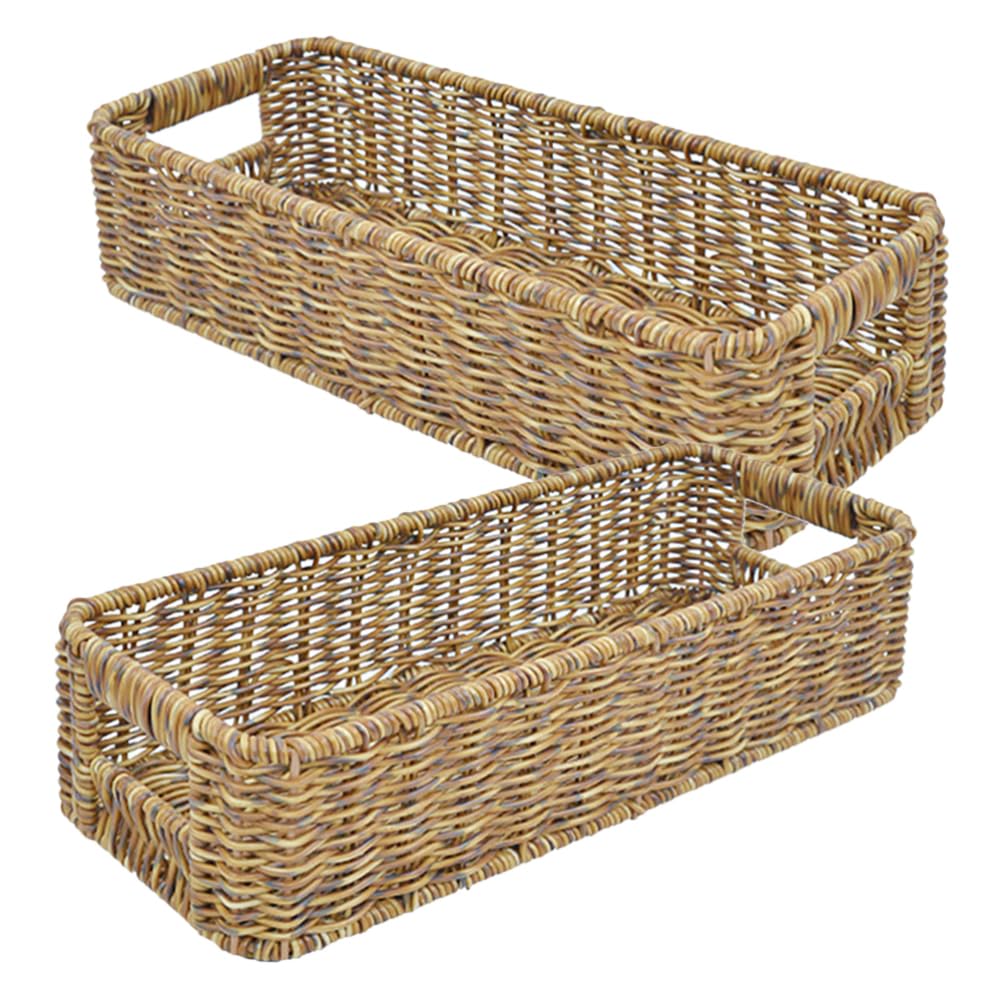 Amosfun 2piezas Cesta para Palillos Organizador de Contenedor para Utensilios Cesta para Cubiertos Almacenamiento de Cocina Uso Encimera