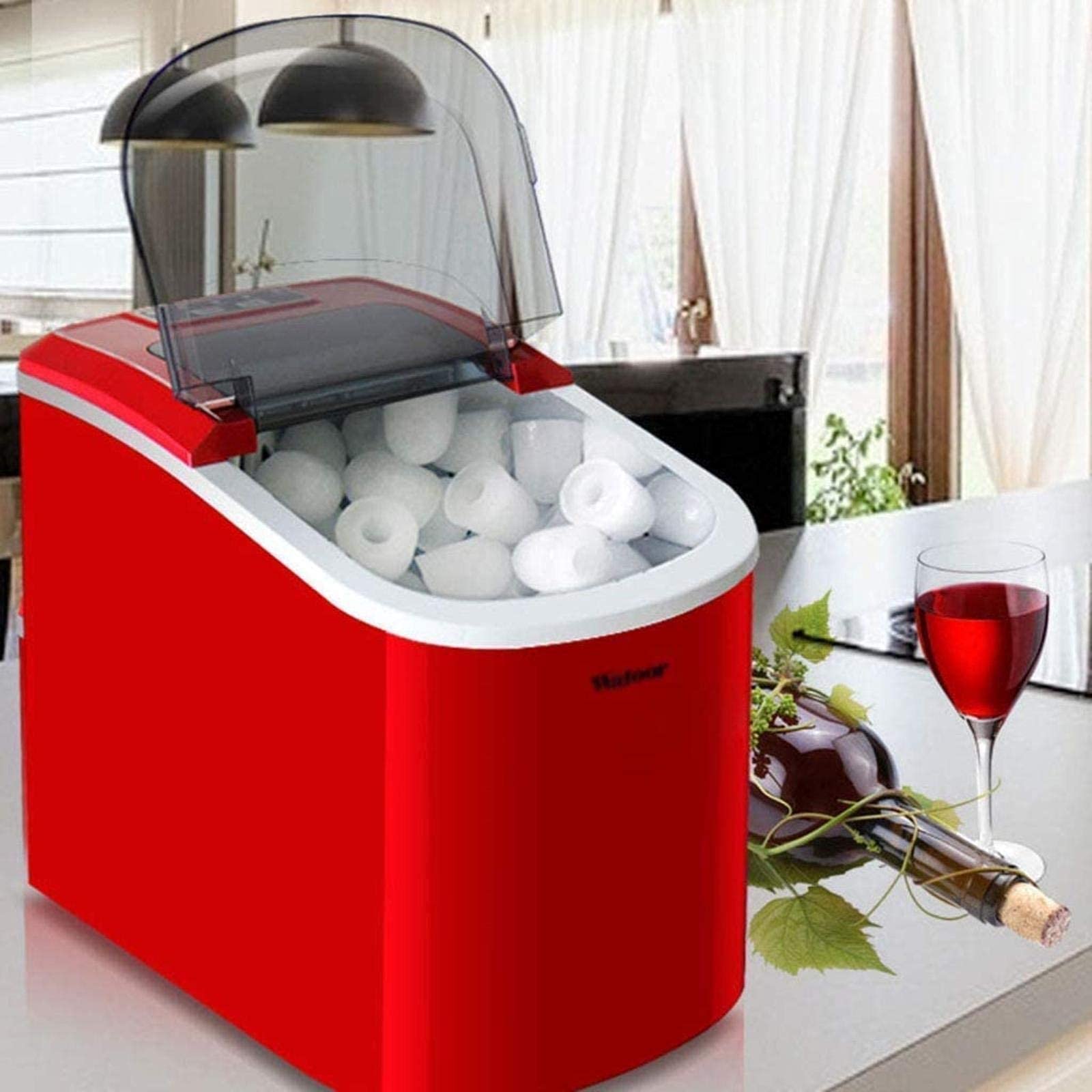 Amazon.co.jp: 全自動小型製氷機、15kg氷/24時間デスクトップ手動