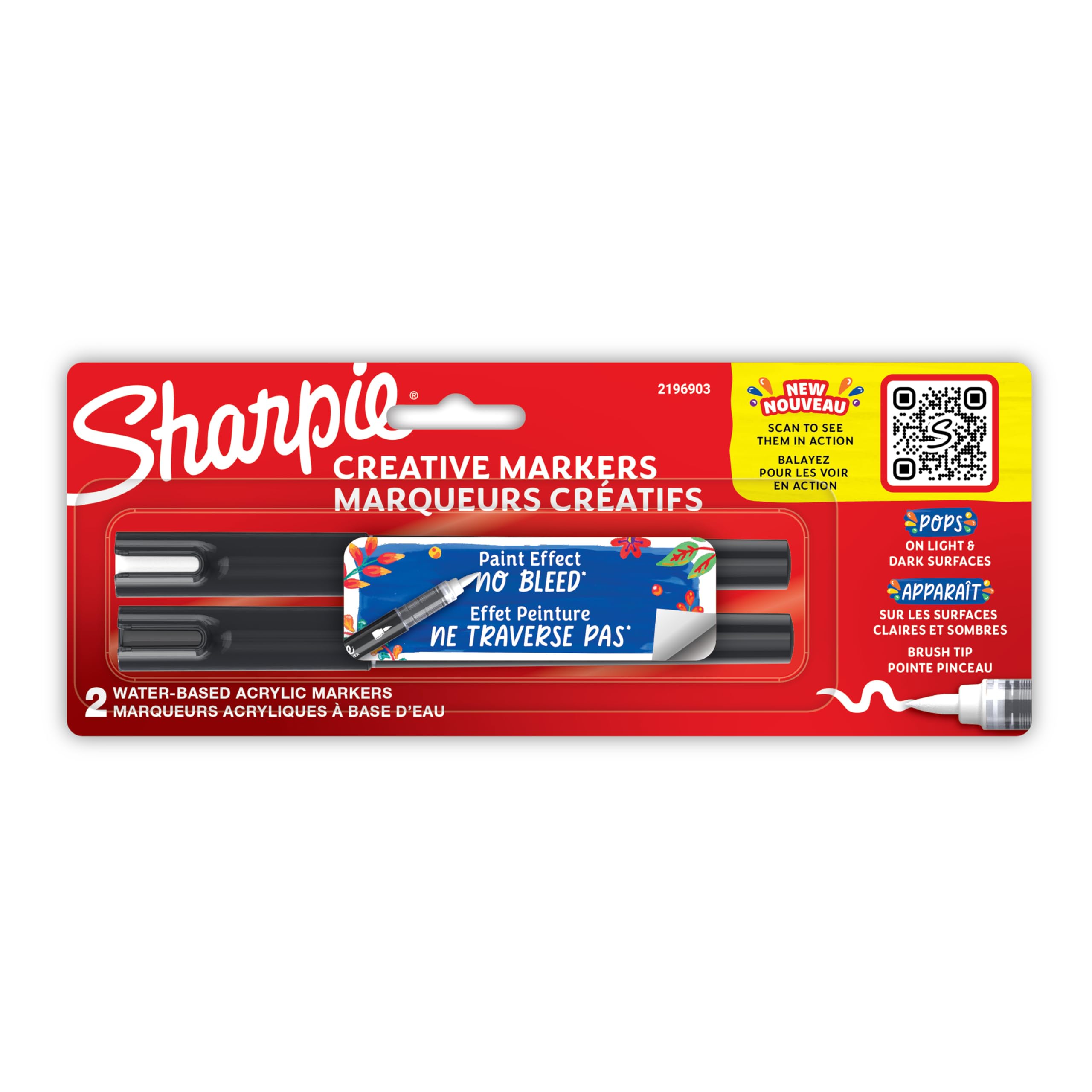 Sharpie Creative Acrylic Markers - Brush Tip, Set of 2, 2196903