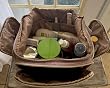 BAGSMART Travel Toiletry Bag, Large Wide-open Travel Bag for Toiletries, Makeup Cosmetic Travel Bag with Handle-Green 1.1lbs